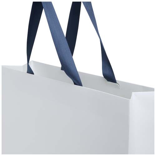 Bolsa de papel Smartfold de 210 g/m² con asas de cinta y laminado mate - 42 x 12 x 35 cm