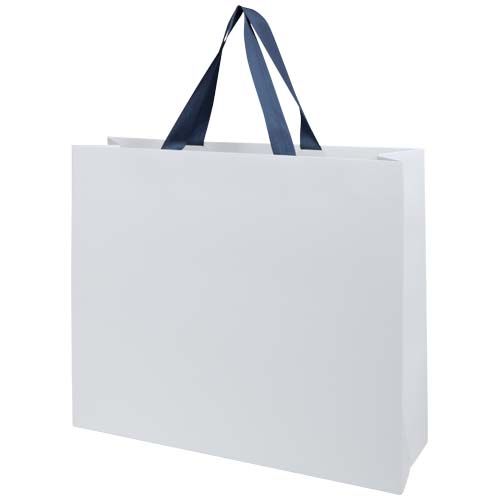Bolsa de papel Smartfold de 210 g/m² con asas de cinta y laminado mate - 42 x 12 x 35 cm