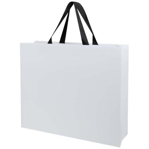 Bolsa de papel Smartfold de 210 g/m² con asas de cinta y laminado mate - 42 x 12 x 35 cm