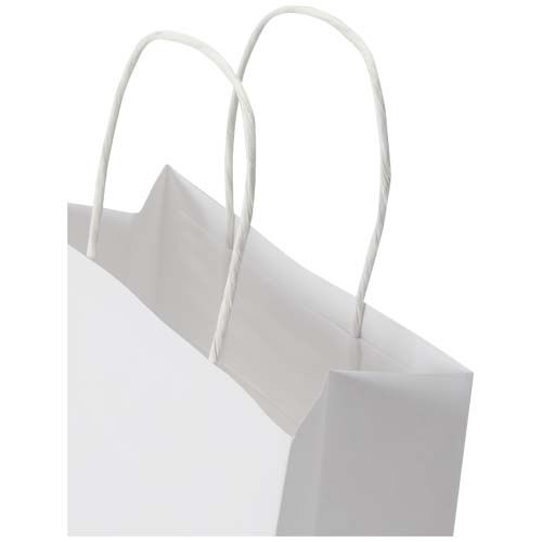 Bolsa de papel Kraft de 120 g/m² con asas trenzadas - 18 x 9 x 23 cm