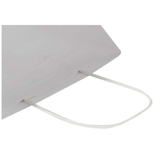 Bolsa de papel Kraft de 120 g/m² con asas trenzadas - 18 x 9 x 23 cm