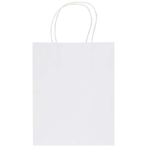 Bolsa de papel Kraft de 120 g/m² con asas trenzadas - 18 x 9 x 23 cm