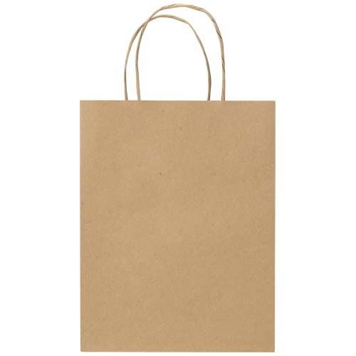 Bolsa de papel Kraft de 120 g/m² con asas trenzadas - 18 x 9 x 23 cm