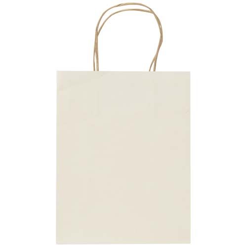 Bolsa de papel reciclado de uso agrícola, 150 g/m², con asas trenzadas - 18 x 9 x 23 cm