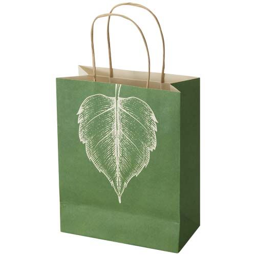 BOLSA DE PAPEL RECICLADO DE USO AGRÍCOLA, 150 G/M², CON ASAS TRENZADAS - 18 X 9 X 23 CM