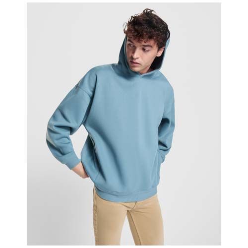 azul tormenta Sudadera con capucha unisex de corte oversize de Otto