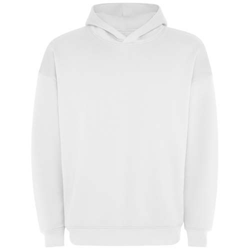 white Sudadera con capucha unisex de corte oversize de Otto