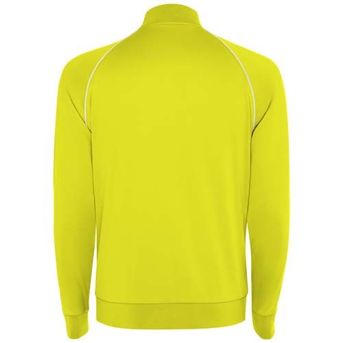 amarillo fluo Sudadera de hombre Valier con cremallera completa