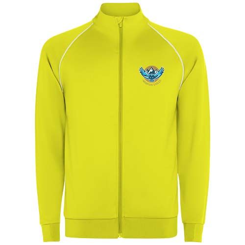 amarillo fluo Sudadera de hombre Valier con cremallera completa