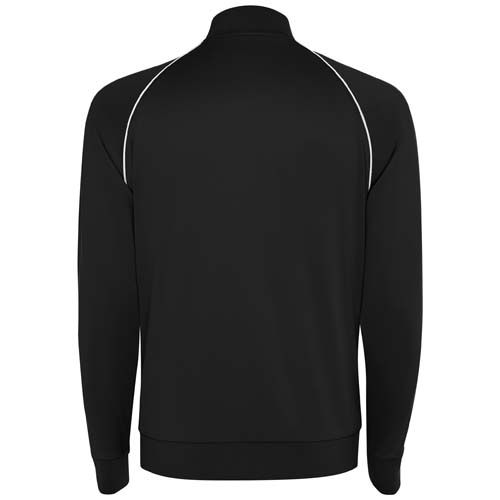 black Sudadera de hombre Valier con cremallera completa