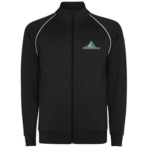 black Sudadera de hombre Valier con cremallera completa