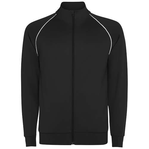black Sudadera de hombre Valier con cremallera completa