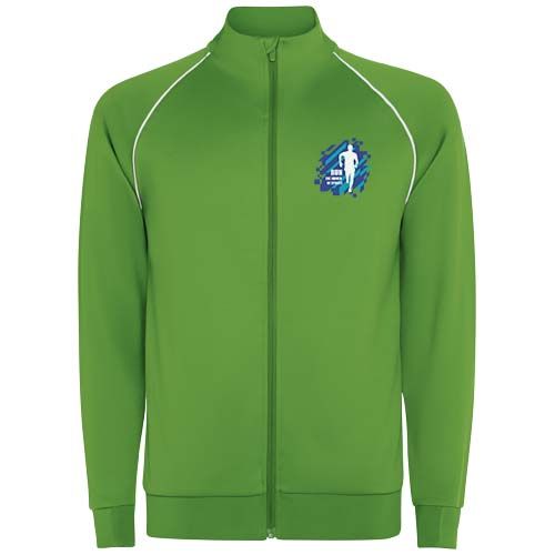 verde helecho Sudadera de hombre Valier con cremallera completa