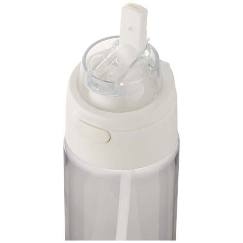 Botella de agua Theron de 700 ml de plástico reciclado RCS con tapa de doble función y pajita abatible