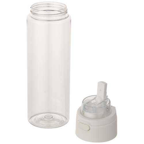 Botella de agua Theron de 700 ml de plástico reciclado RCS con tapa de doble función y pajita abatible