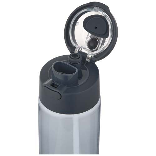 Botella de agua Theron de 700 ml de plástico reciclado RCS con tapa de doble función y pajita abatible