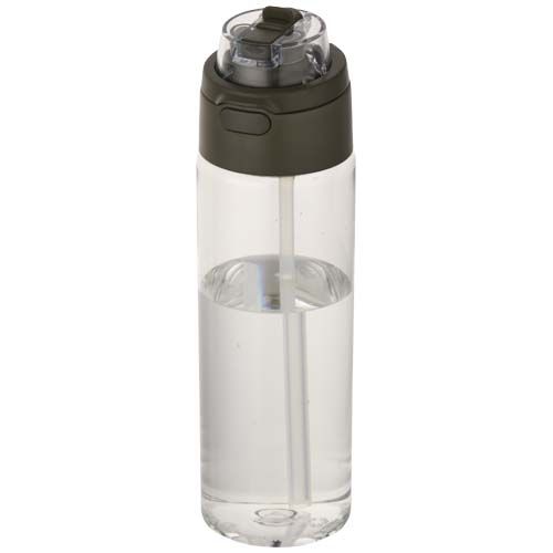 BOTELLA DE AGUA THERON DE 700 ML DE PLÁSTICO RECICLADO RCS CON TAPA DE DOBLE FUNCIÓN Y PAJITA ABATIBLE