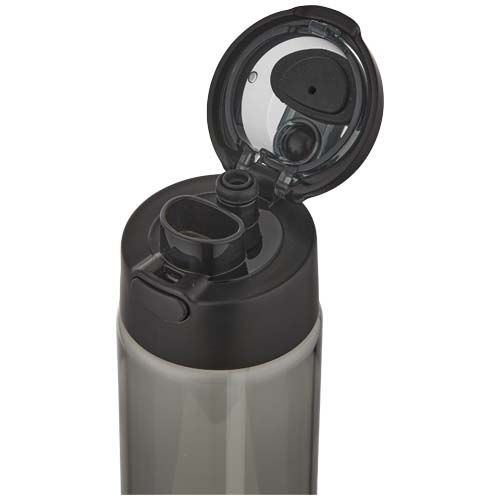 Botella de agua Theron de 700 ml de plástico reciclado RCS con tapa de doble función y pajita abatible