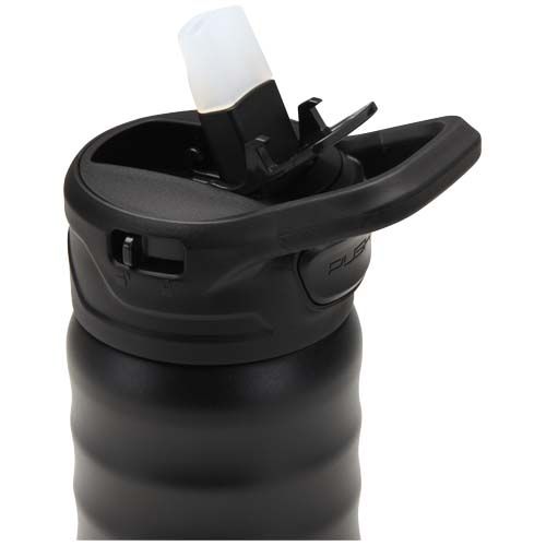 Botella deportiva Knox de 350 ml de acero inoxidable de doble pared reciclado RCS con pajita abatible