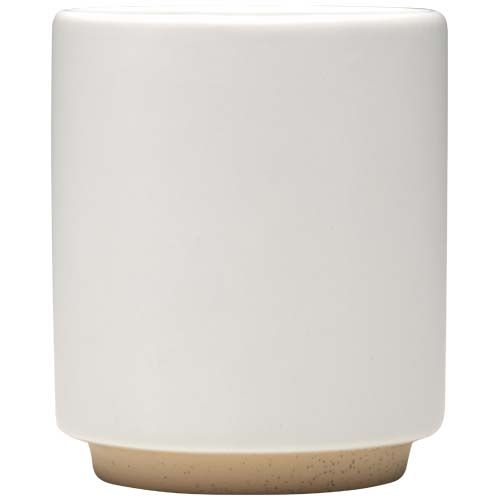 white Taza de cerámica apilable Camilla de 180 ml con acabado mate