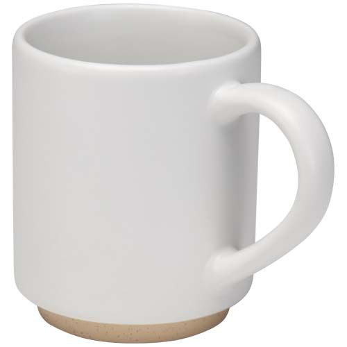 white Taza de cerámica apilable Camilla de 180 ml con acabado mate