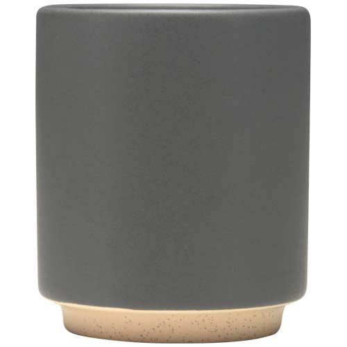 gray Taza de cerámica apilable Camilla de 180 ml con acabado mate