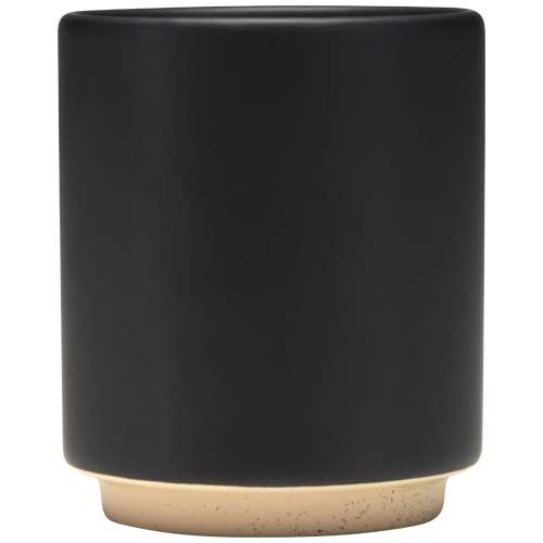 black Taza de cerámica apilable Camilla de 180 ml con acabado mate