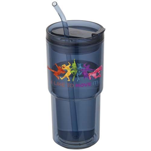 azul mar Vaso de plástico de doble pared Archer de 480 ml