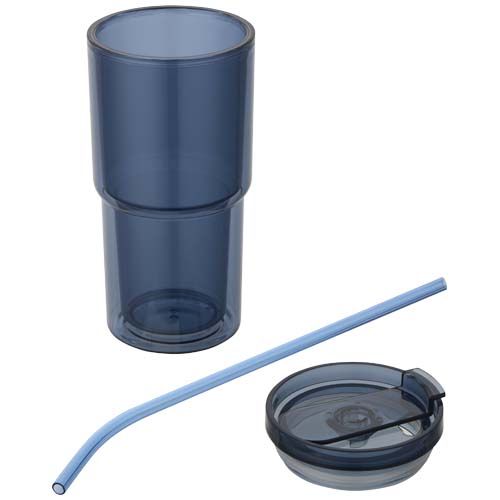 azul mar Vaso de plástico de doble pared Archer de 480 ml