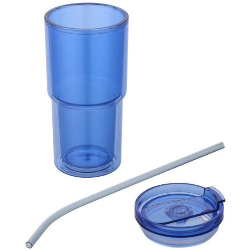 azulón Vaso de plástico de doble pared Archer de 480 ml
