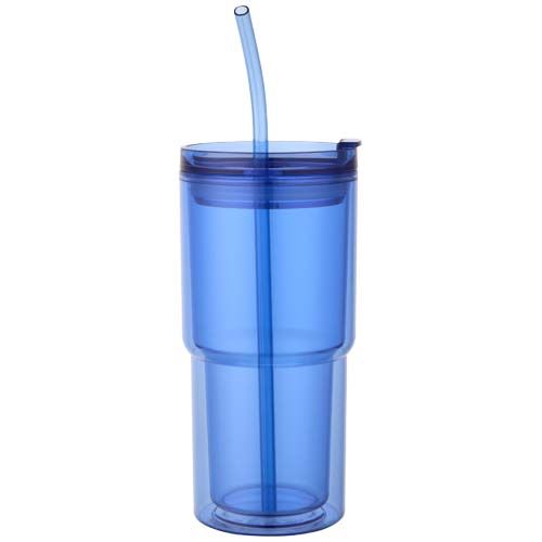 azulón Vaso de plástico de doble pared Archer de 480 ml
