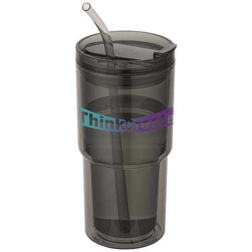 black Vaso de plástico de doble pared Archer de 480 ml