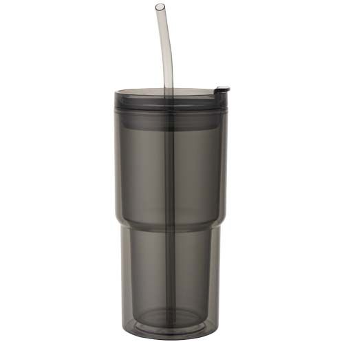 black Vaso de plástico de doble pared Archer de 480 ml