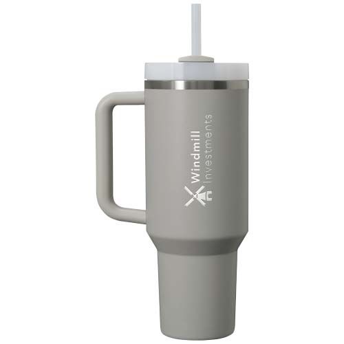 gray Vaso con aislamiento de acero inoxidable reciclado Stanley Quencher® H2.0 FlowState™ 890 ml