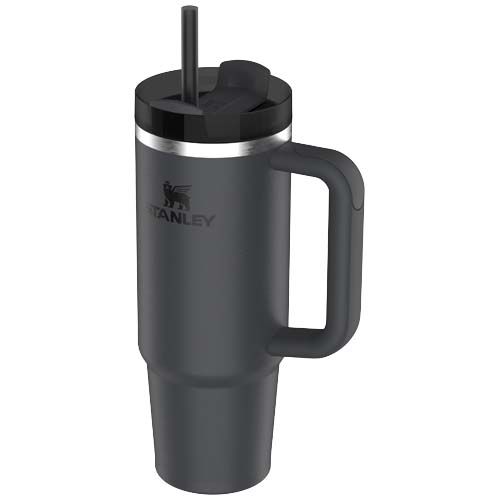 black Vaso con aislamiento de acero inoxidable reciclado Stanley Quencher® H2.0 FlowState™ 890 ml