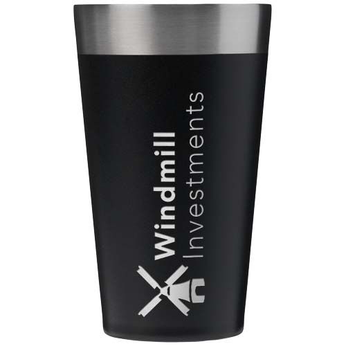 black Vaso de acero inoxidable con aislamiento Stanley Stacking 470 ml