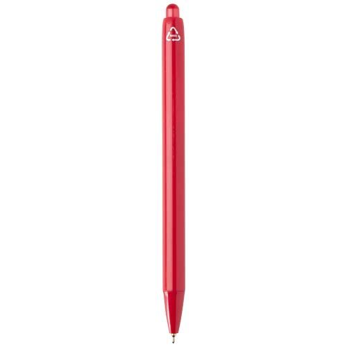 red Bolígrafo de doble inyección de material reciclado RCS (tinta azul)