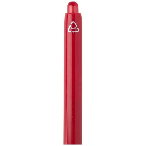 red Bolígrafo de doble inyección de material reciclado RCS (tinta azul)