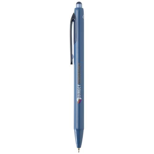 azul mar Bolígrafo de doble inyección de material reciclado RCS (tinta azul)