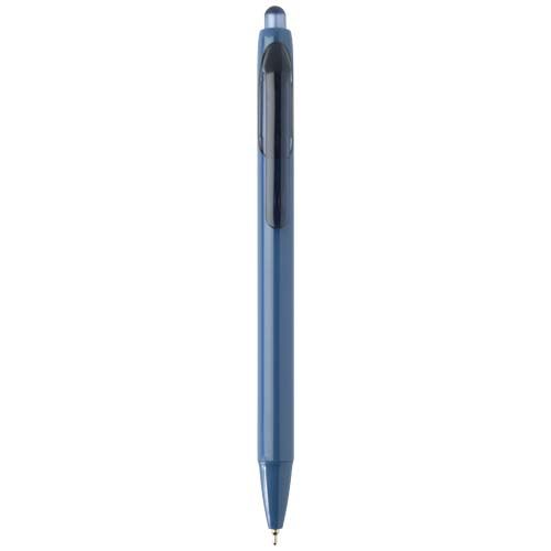 azul mar Bolígrafo de doble inyección de material reciclado RCS (tinta azul)
