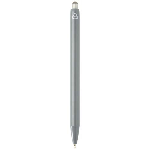 gray Bolígrafo de doble inyección de material reciclado RCS (tinta azul)