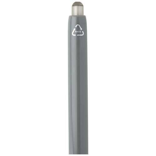 gray Bolígrafo de doble inyección de material reciclado RCS (tinta azul)