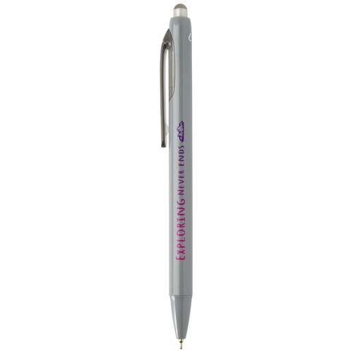 gray Bolígrafo de doble inyección de material reciclado RCS (tinta azul)