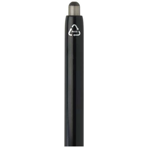 black Bolígrafo de doble inyección de material reciclado RCS (tinta azul)