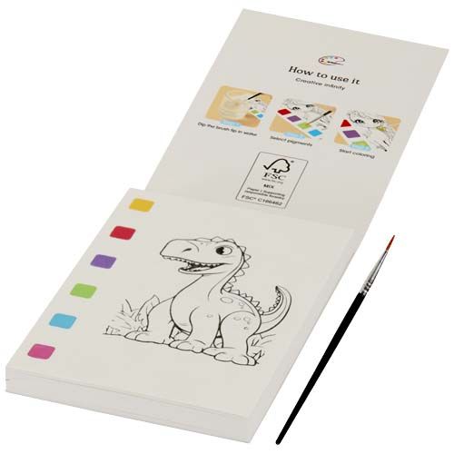 Livre de coloriage Quell et set de crayons pinceaux à eau, DH CONCEPT, Chemin de Geffry 7, 1073, SAVIGNY, PF CONCEPT, objet promotionnel
