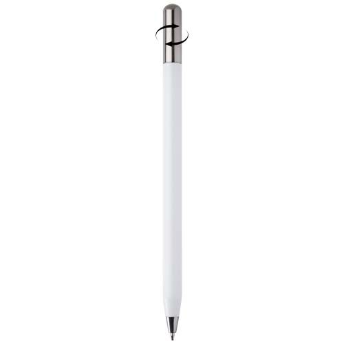 white Bolígrafo giratorio SMART de aluminio reciclado (tinta negra)