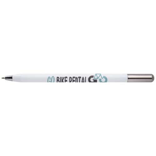 white Bolígrafo giratorio SMART de aluminio reciclado (tinta negra)