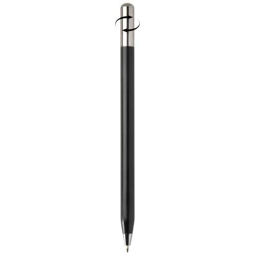 black Bolígrafo giratorio SMART de aluminio reciclado (tinta negra)