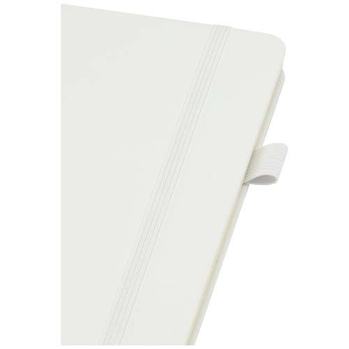white Cuaderno Liss de tapa dura de PU reciclado, tamaño A5