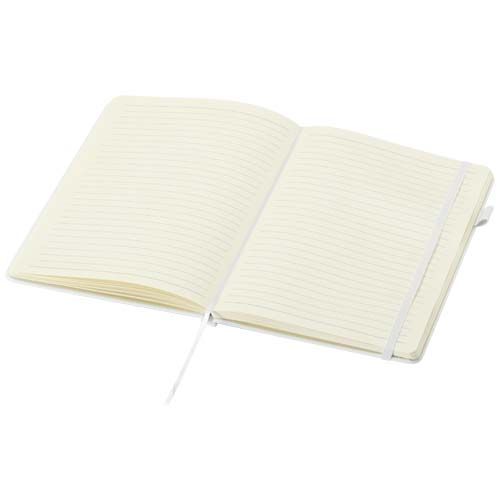 white Cuaderno Liss de tapa dura de PU reciclado, tamaño A5